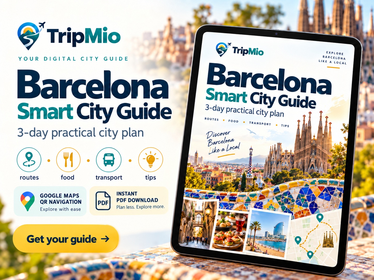 TripMio Barcelona 3-Day Smart City Guide cover