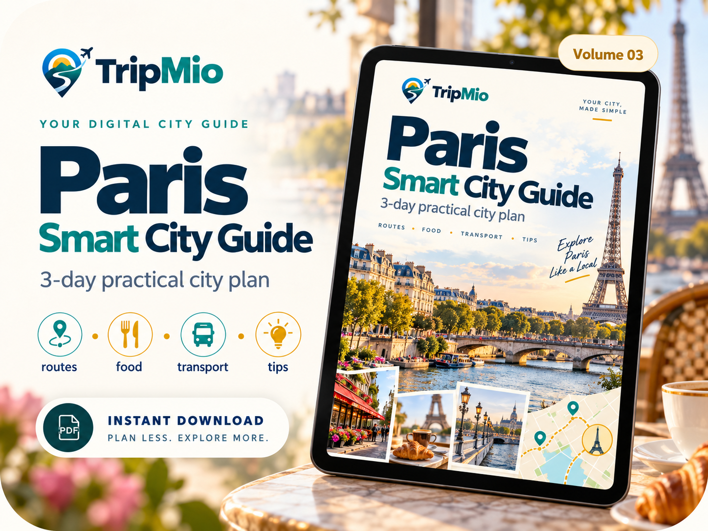 TripMio Paris 3-Day Smart City Guide cover